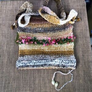 Hand knitted Fairy Forest Bag